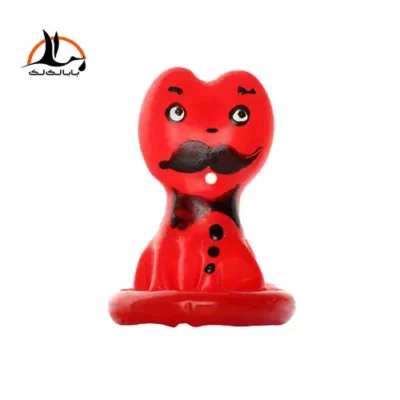 خرید کاندوم عروسکی طرح قلب مرد عاشق قرمز سیبیل دار love