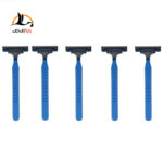 ژیلت تیغ اصلاح صورت سیلور rubber grip آبی 5 عددی