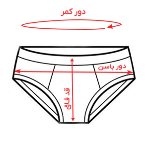 راهنمای سایز شورت اسلیپ مردانه