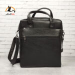 پشت کیف اداری ایستاده چرم مردانه آراز بگ کد 5303 مشکی